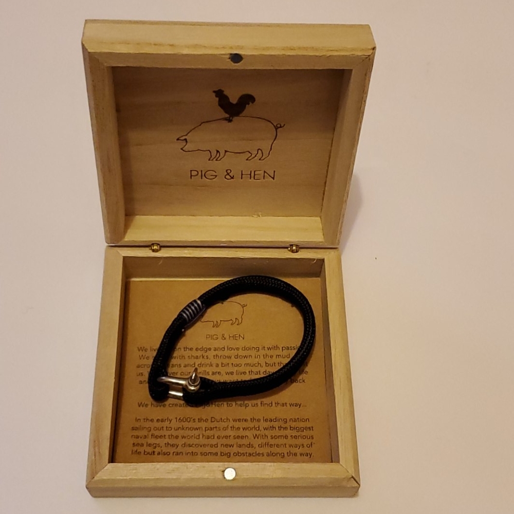 PIG & HEN CORD BRACELET HANDMADE M/W/KIDS